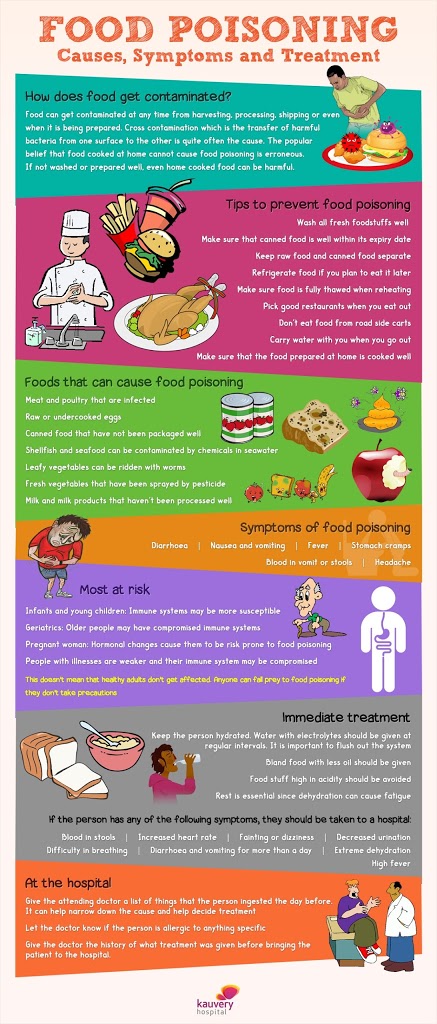 Food Poisoning Causes Symptoms And Treatment Infographic 