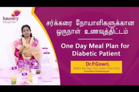One day meal plan for Diabetic Patients | Dr Gowri