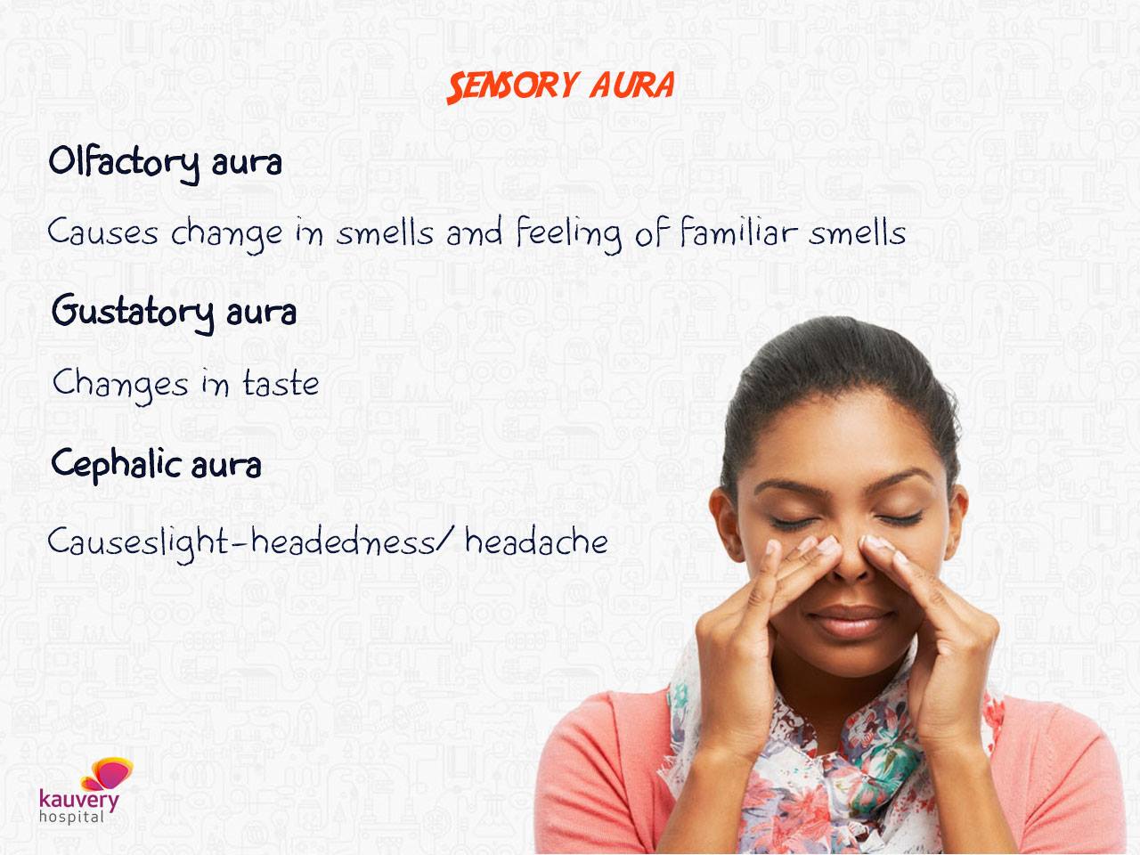 Sensory Aura - Olfactory, gustatory and cephalic Aura