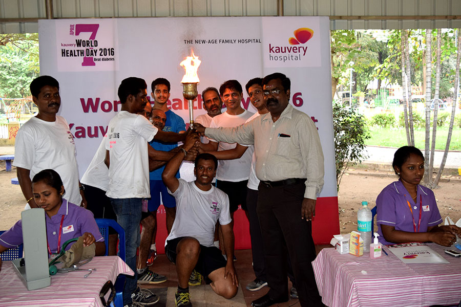 Kauvery Hospital celebrates World Health Day with Torch Relay1