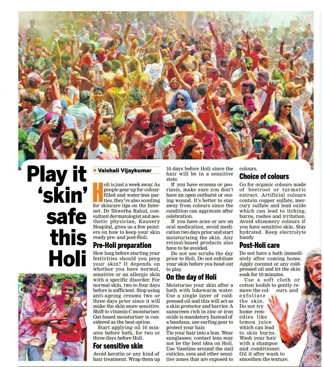 skin safe holi